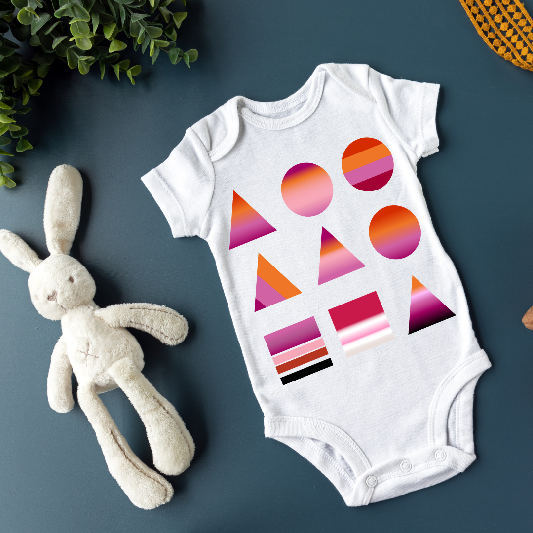 L Geometry Baby Bodysuit