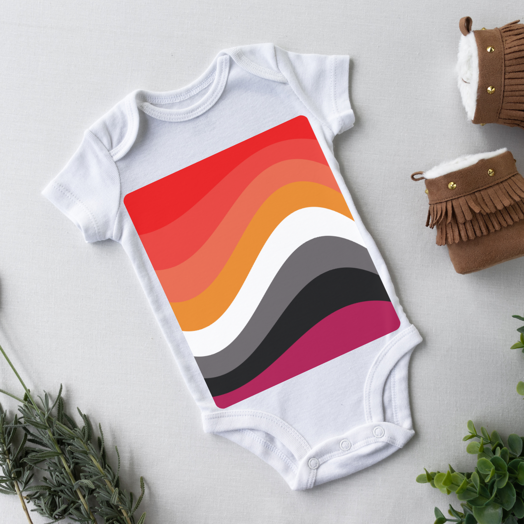 L Pride Waves Baby short sleeve one piece