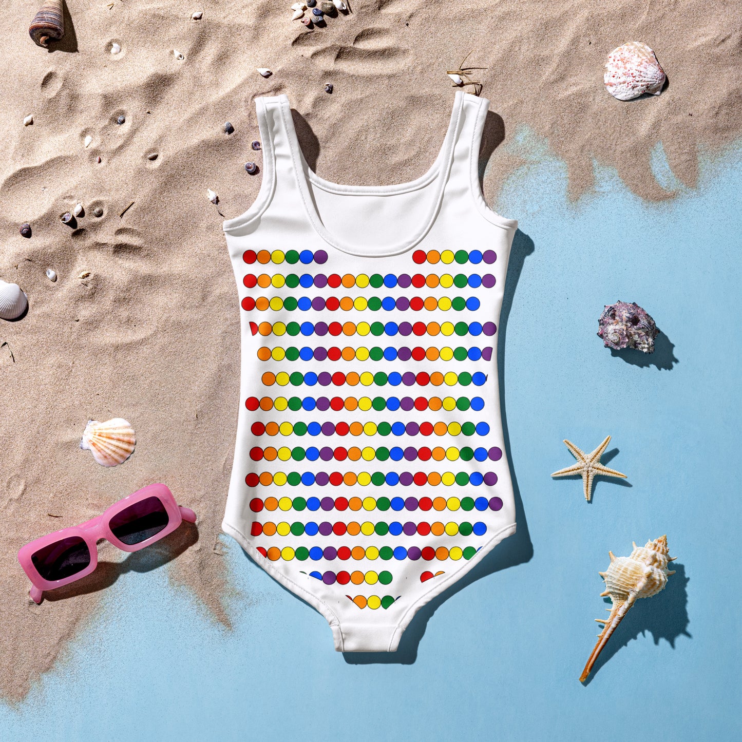 Rainbow Dots Kids Swimsuit