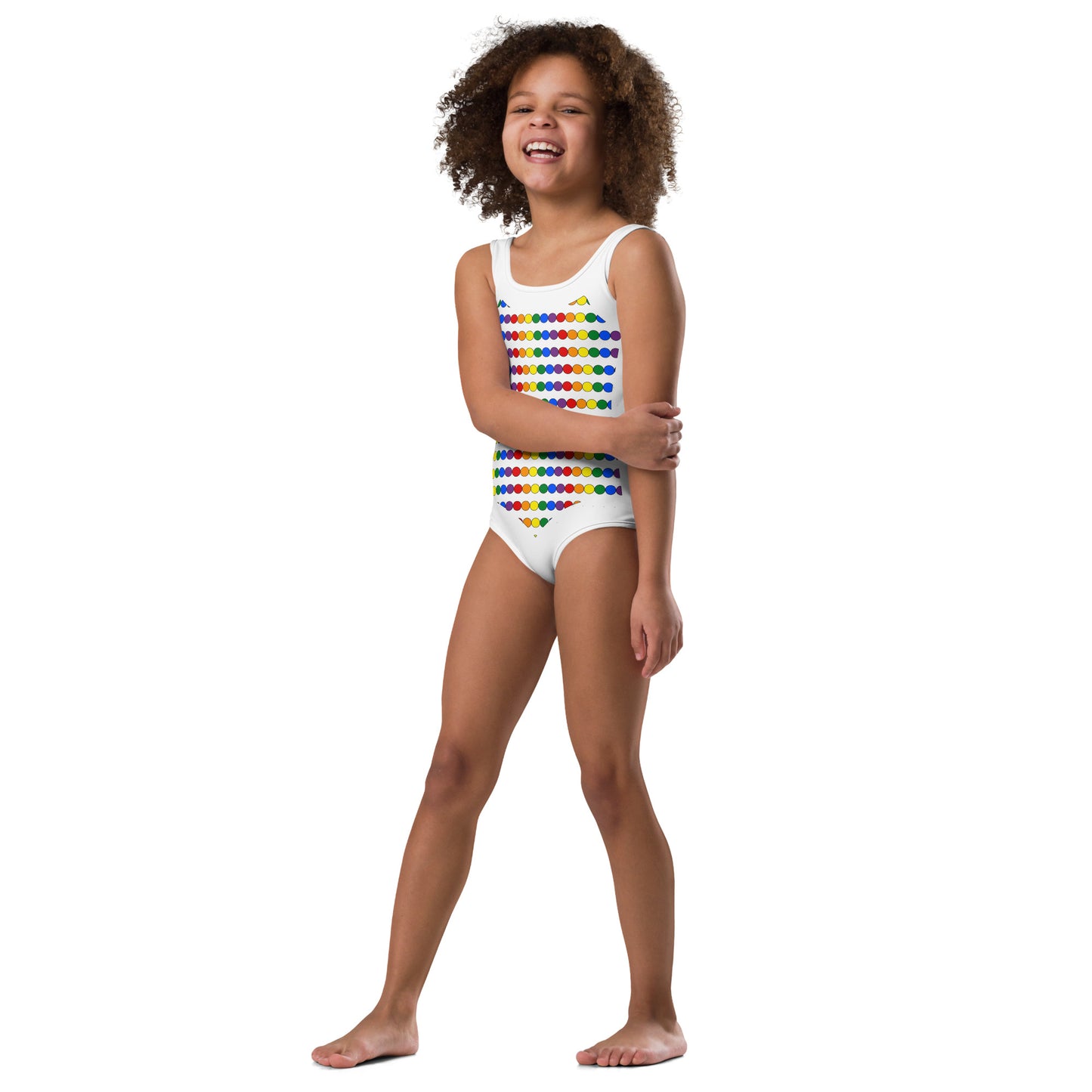 Rainbow Dots Kids Swimsuit