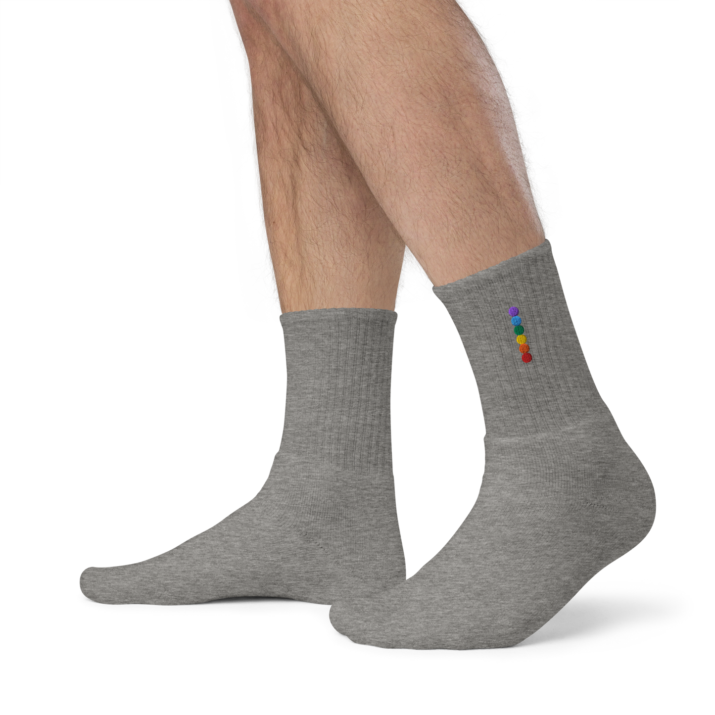 The OG Rainbow Dots Embroidered Socks