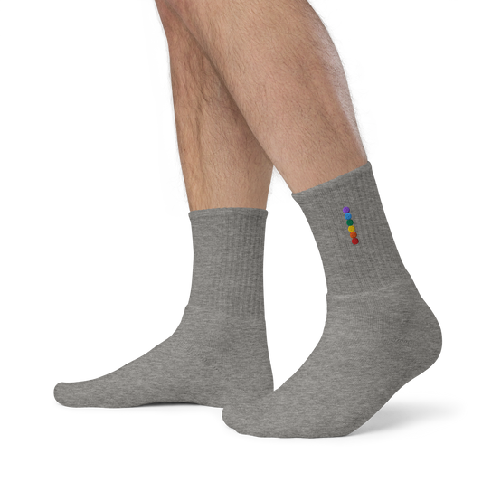 The OG Rainbow Dots Embroidered Socks