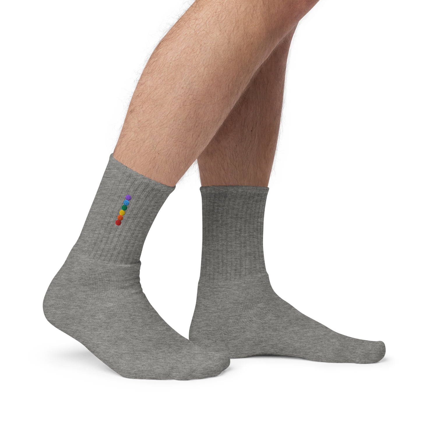 The OG Rainbow Dots Embroidered Socks