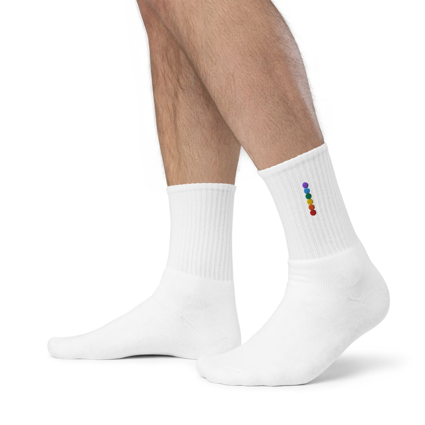 The OG Rainbow Dots Embroidered Socks