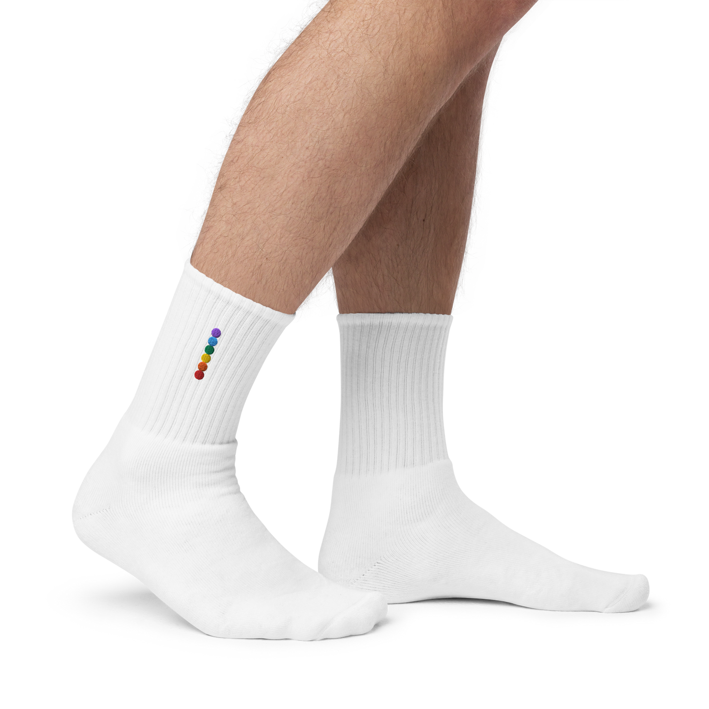 The OG Rainbow Dots Embroidered Socks