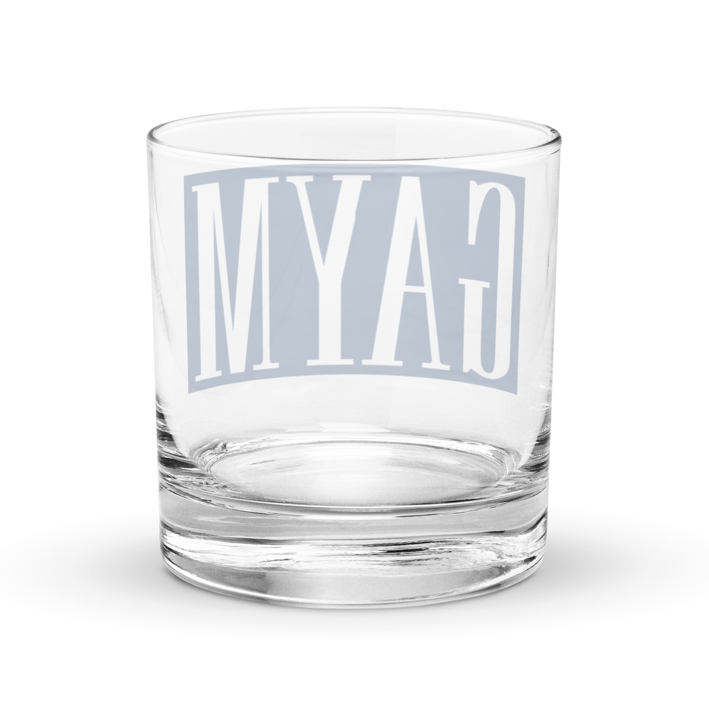 The GAYM Rocks glass