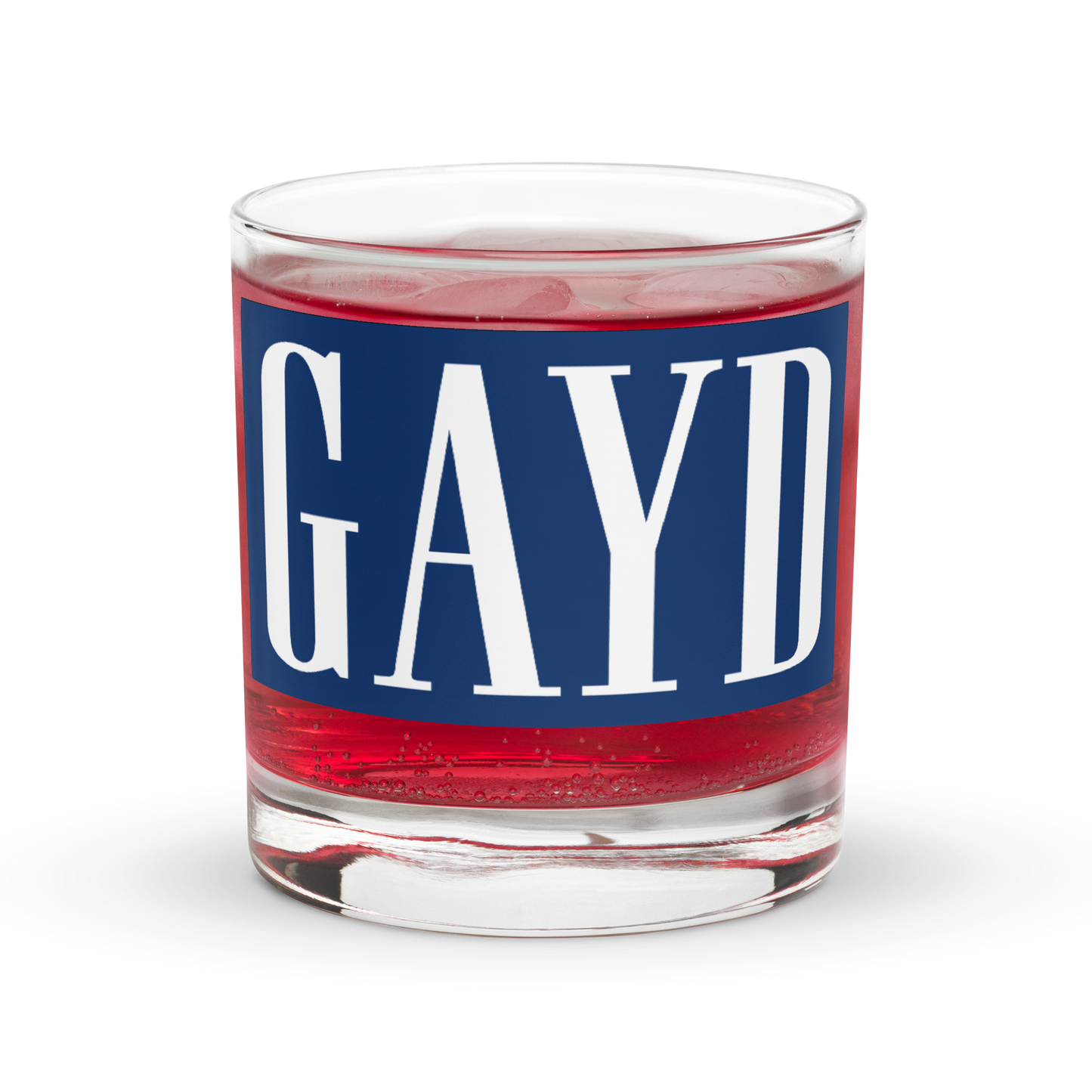 The GAYD Rocks glass