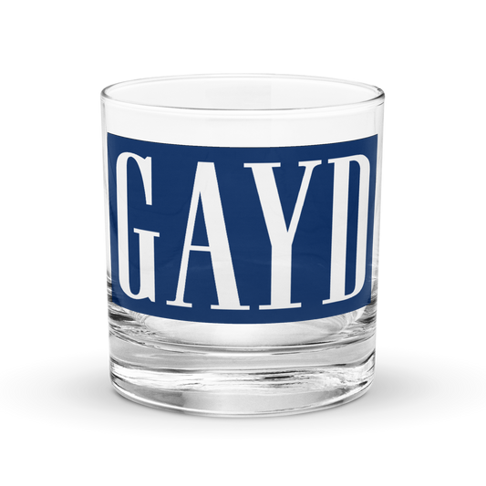 The GAYD Rocks glass