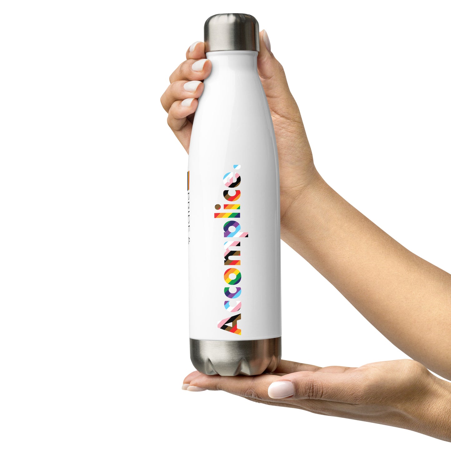 The Accomplice stainless steel water bottle